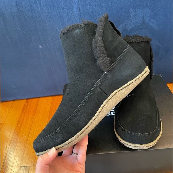 Sorel Nakiska Faux Fur Lined Bootie in black, women's size US 10 EU 41 NEW - Picture 4 of 7